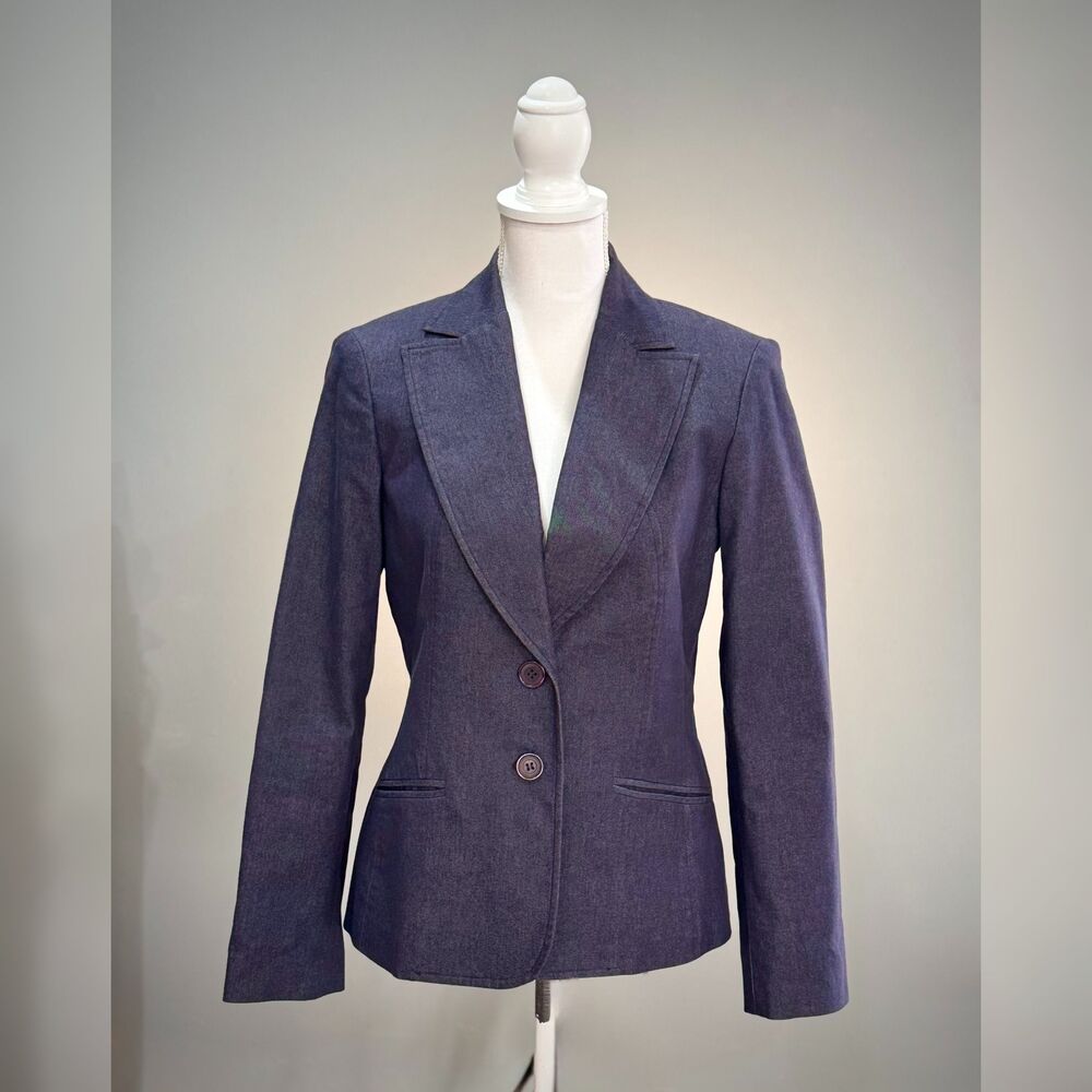 Dark Denim Jones New York Blazer Size 8 EUC